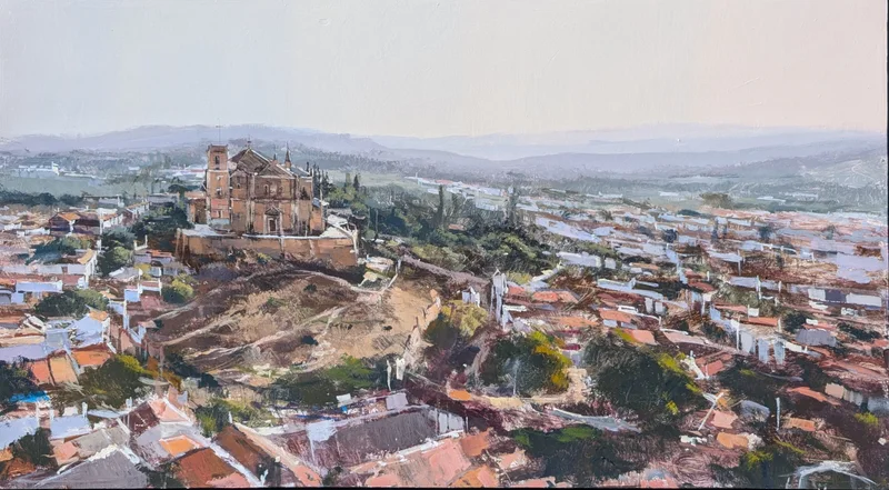 Second-prize painting: panorama of Osuna with the Collegiate Church