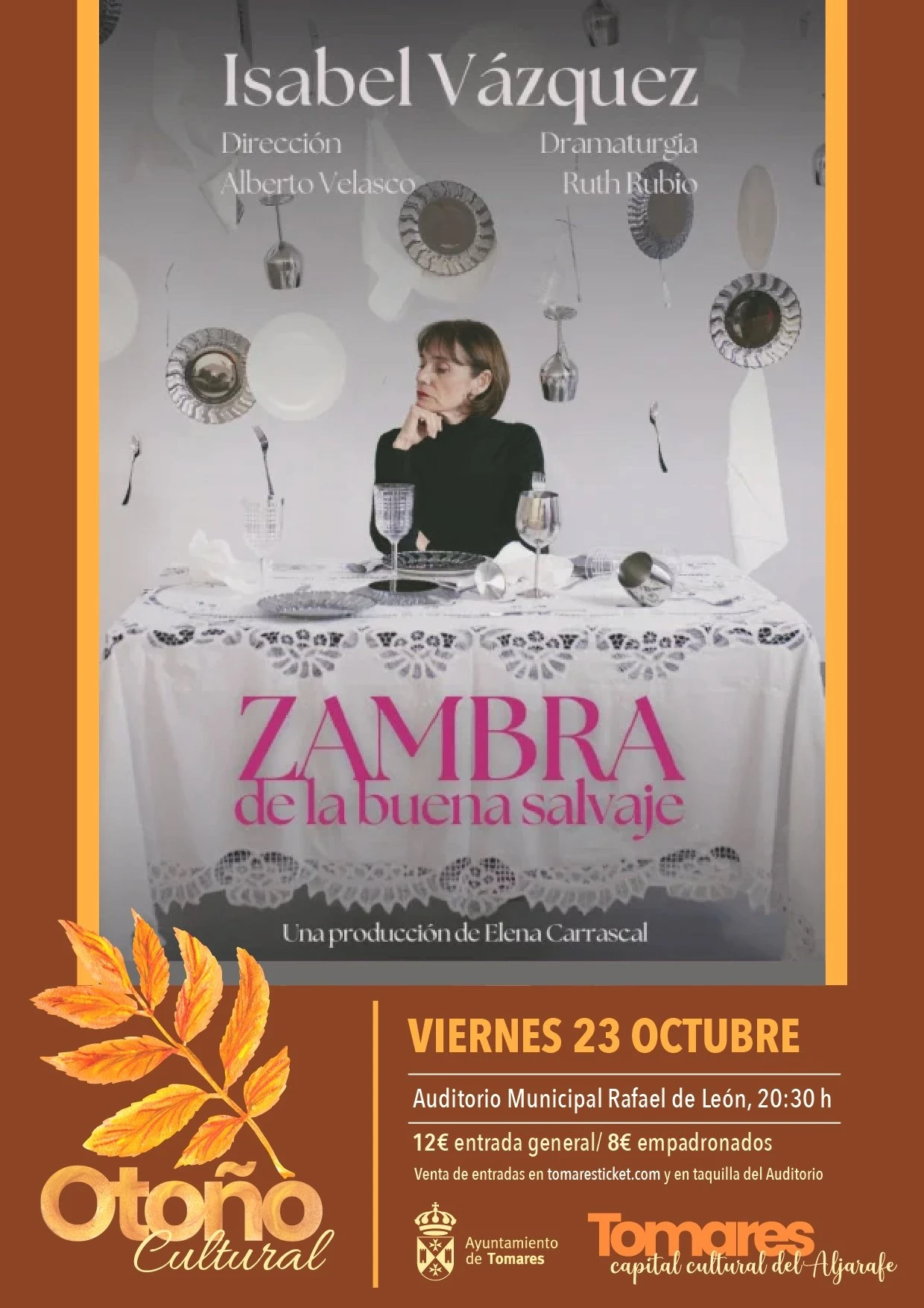 Poster for Isabel Vázquez's Zambra de la buena salvaje in Tomares on 23 October